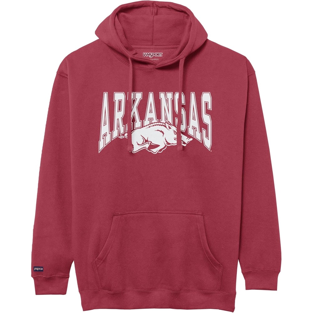image:imageJanSport NCAA Officially Licensed Rival Hoodie Long Sleeve Unisex Sweatshirt CottonPolyester Blend DoubleLayered HoodArkansas Razorbacks