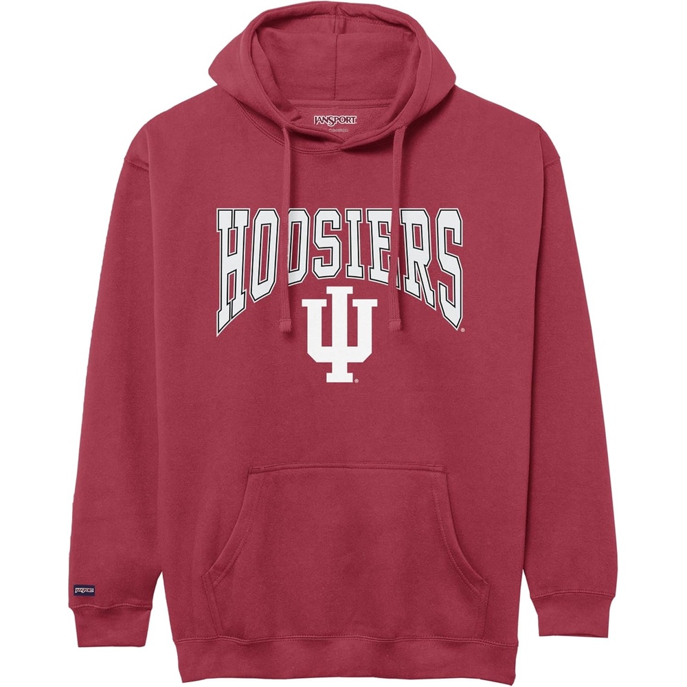 image:imageJanSport NCAA Officially Licensed Rival Hoodie Long Sleeve Unisex Sweatshirt CottonPolyester Blend DoubleLayered HoodIndiana Hoosiers