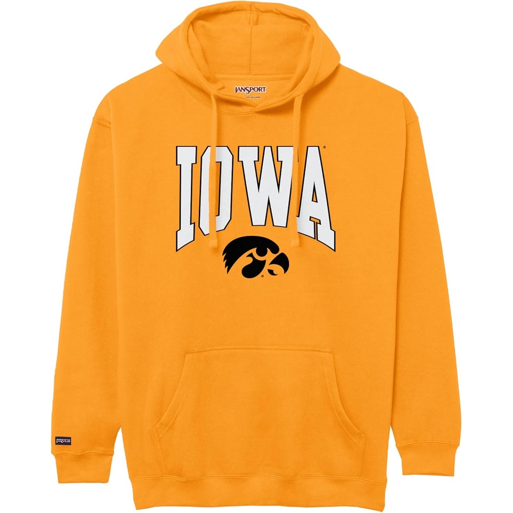 image:imageJanSport NCAA Officially Licensed Rival Hoodie Long Sleeve Unisex Sweatshirt CottonPolyester Blend DoubleLayered HoodIowa Hawkeyes