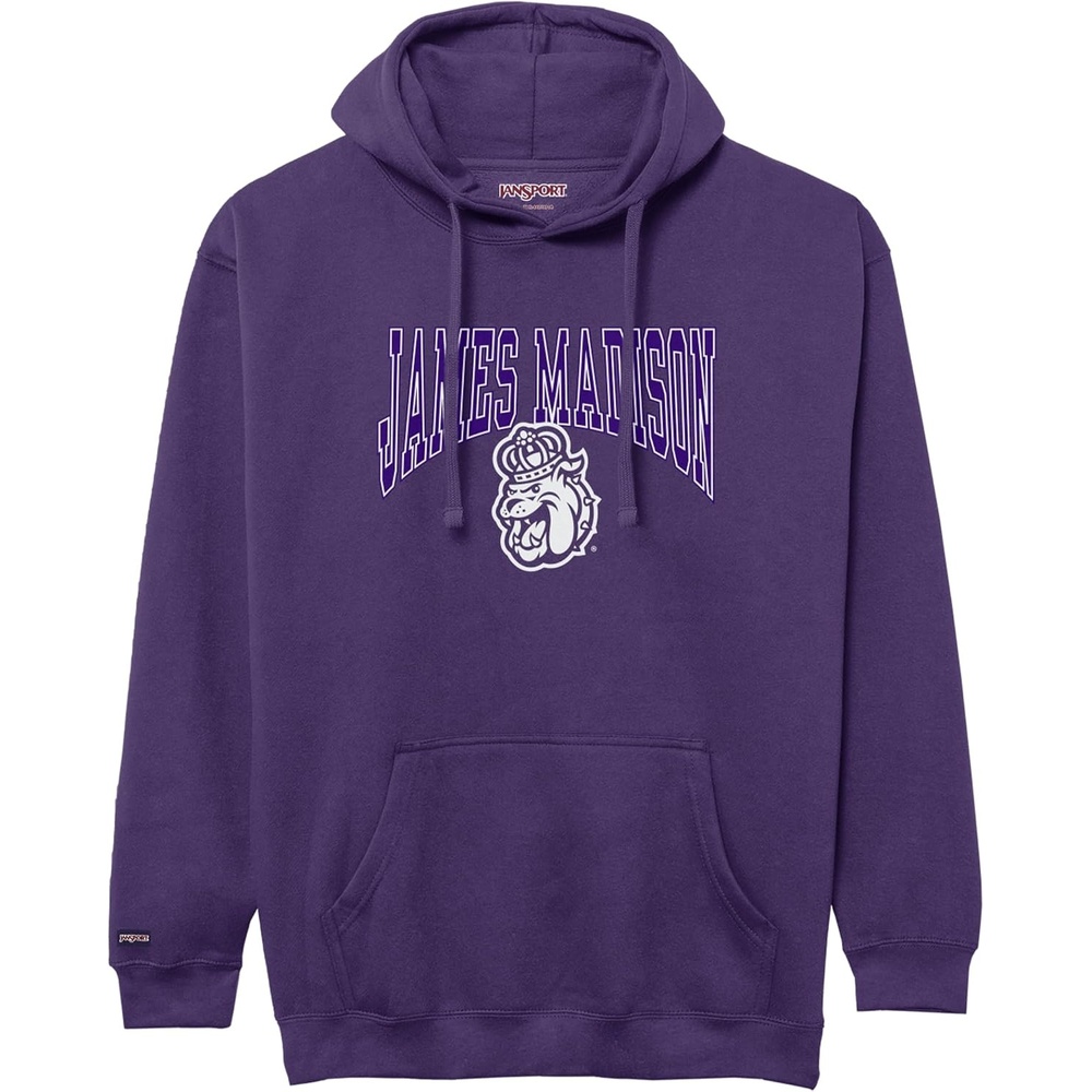 image:imageJanSport NCAA Officially Licensed Rival Hoodie Long Sleeve Unisex Sweatshirt CottonPolyester Blend DoubleLayered HoodJames Madison Dukes