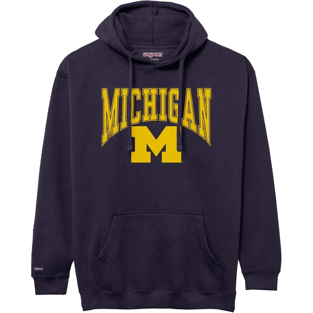 image:imageJanSport NCAA Officially Licensed Rival Hoodie Long Sleeve Unisex Sweatshirt CottonPolyester Blend DoubleLayered HoodMichigan Wolverines