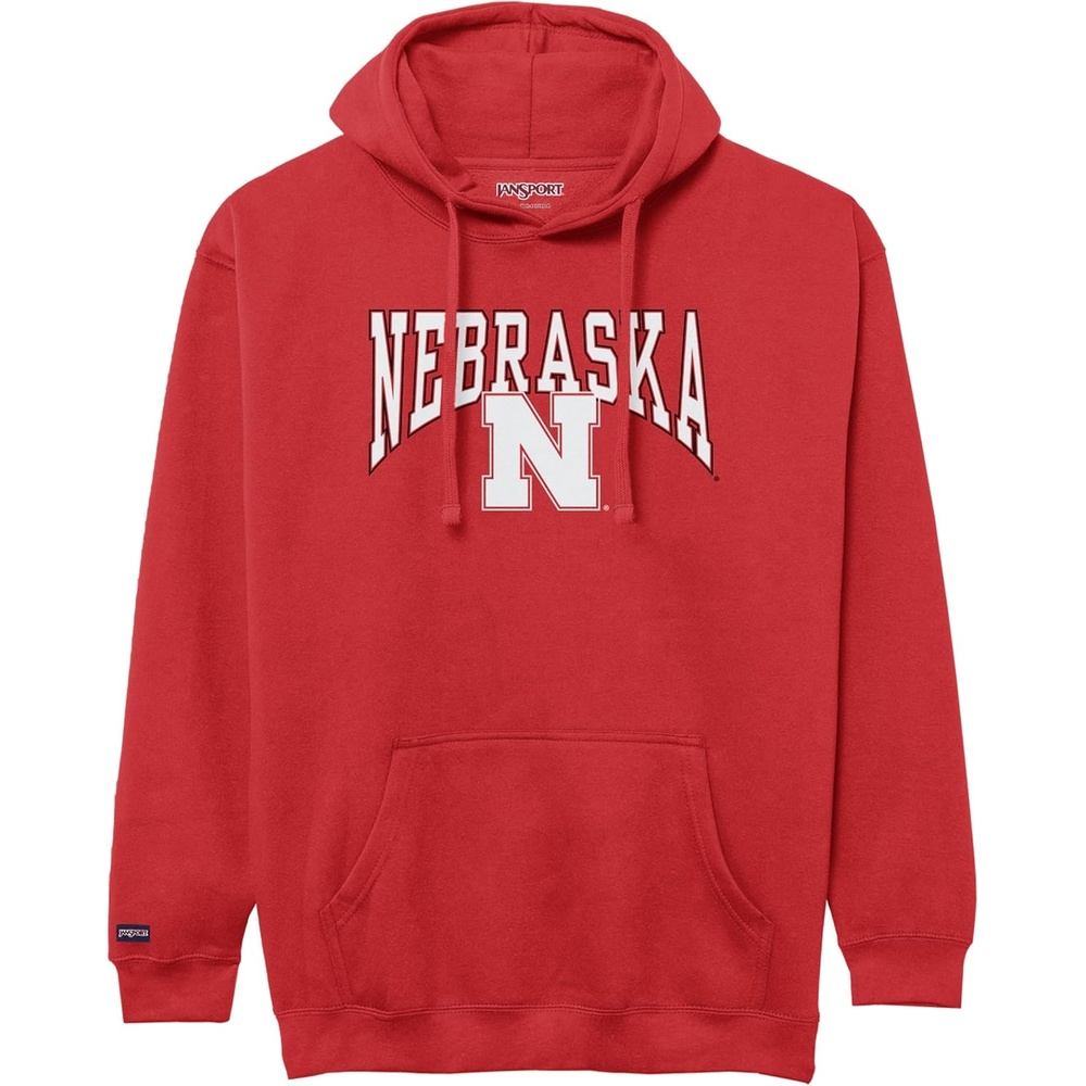 image:imageJanSport NCAA Officially Licensed Rival Hoodie Long Sleeve Unisex Sweatshirt CottonPolyester Blend DoubleLayered HoodNebraska Cornhuskers