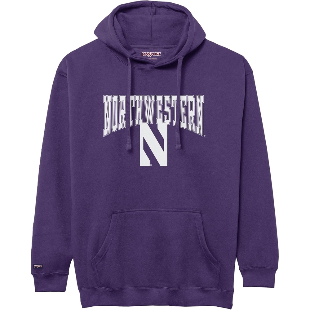 image:imageJanSport NCAA Officially Licensed Rival Hoodie Long Sleeve Unisex Sweatshirt CottonPolyester Blend DoubleLayered HoodNorthwestern Wildcats