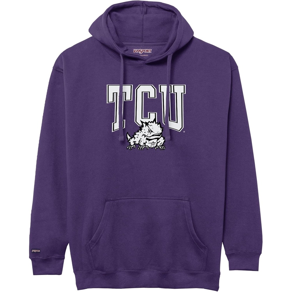 image:imageJanSport NCAA Officially Licensed Rival Hoodie Long Sleeve Unisex Sweatshirt CottonPolyester Blend DoubleLayered HoodTcu Horned Frogs