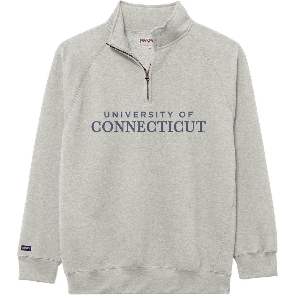 image:imageJanSport NCAA Officially Licensed Rival Quarter Zip Sweatshirt Long Sleeve Unisex CottonPolyester Blend StandUp CollarConnecticut Huskies