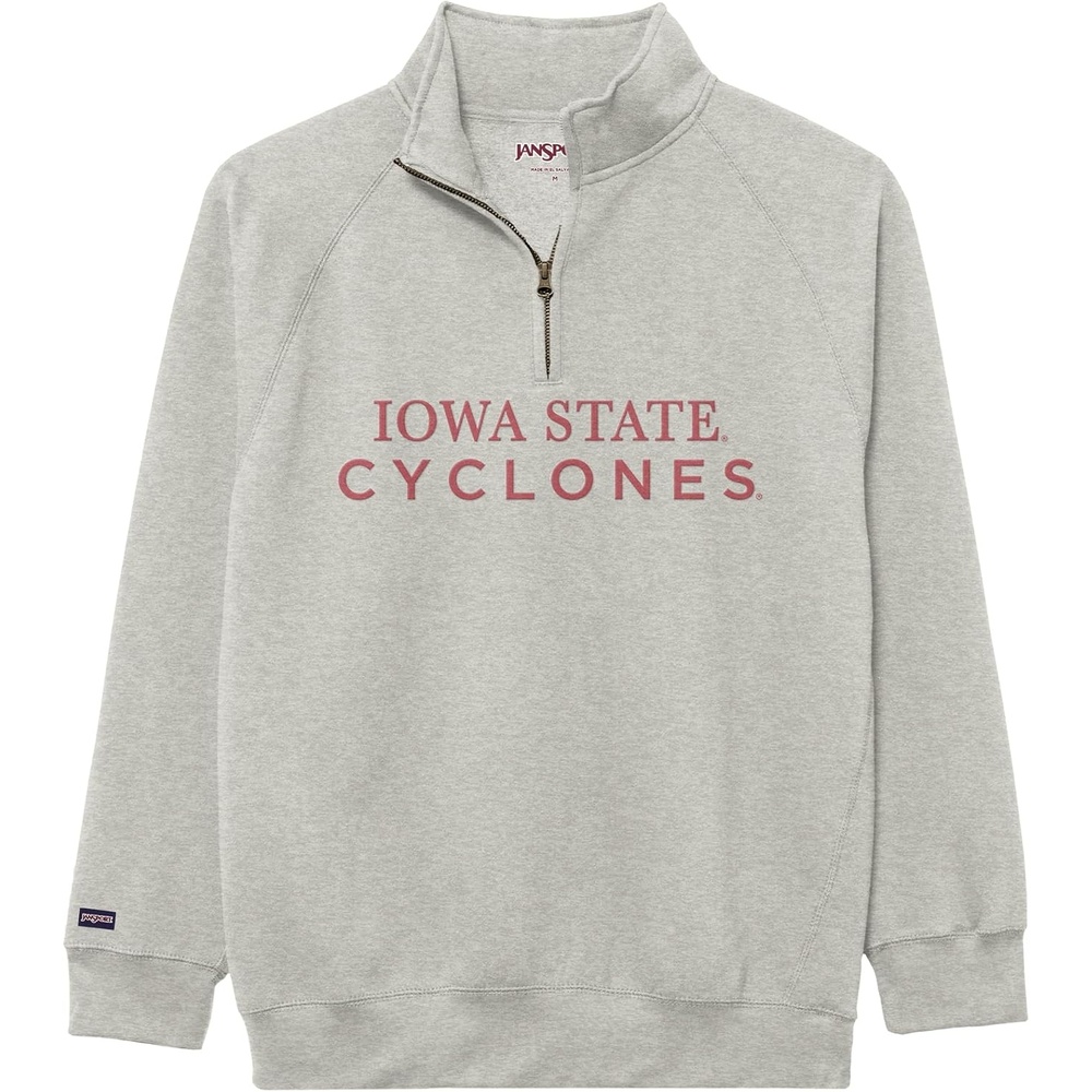 image:imageJanSport NCAA Officially Licensed Rival Quarter Zip Sweatshirt Long Sleeve Unisex CottonPolyester Blend StandUp CollarIowa State Cyclones
