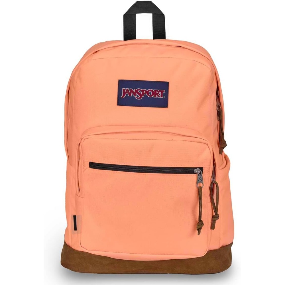 image:imageJanSport Right Pack Backpack Durable Daypack with Padded 15 Laptop Sleeve Spacious Main Compartment amp Integrated Water Bottle Pocket Animal IllusionPeach Neon