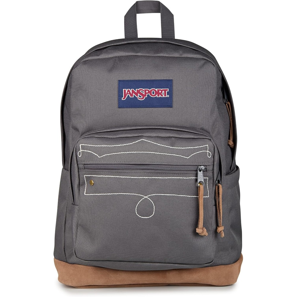 image:imageJanSport Right Pack Expressions Backpack Travel Work or Laptop Bag Coconut CorduroyWestbound Embroidery Smokey GritOxfordTan