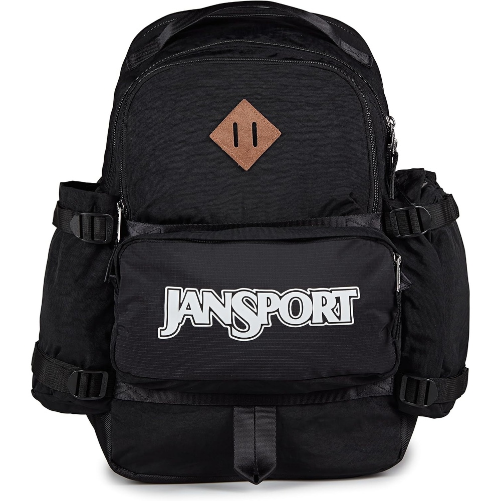 image:imageJanSport Seattle Pack Durable Backpack with Main Compartment Dual Water Bottle Pockets Lined Laptop Sleeve BlackBlack