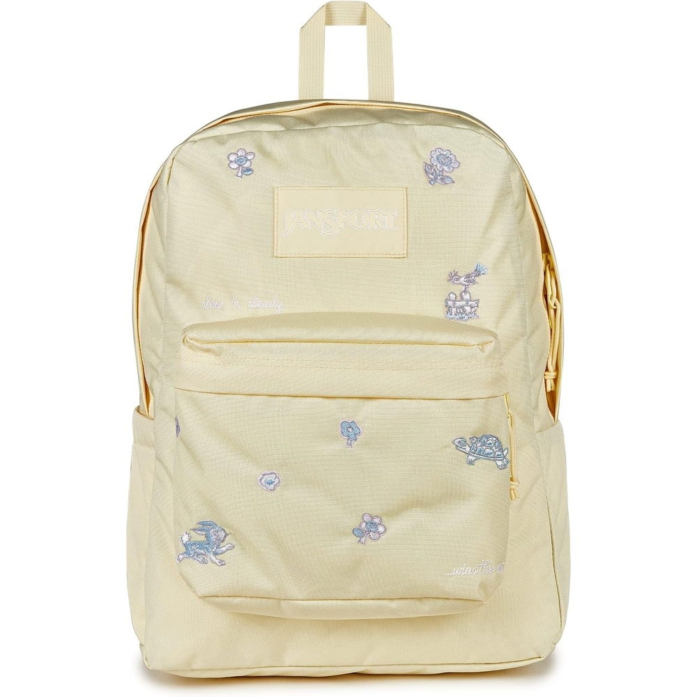 image:imageJanSport SuperBreak Plus Backpack with Padded 15inch Laptop Sleeve and Integrated Bottle Pocket Spacious and Durable Daypack for Work and Travel Butterfly BaddieSlow N Steady Emb Lemon IceBluePink