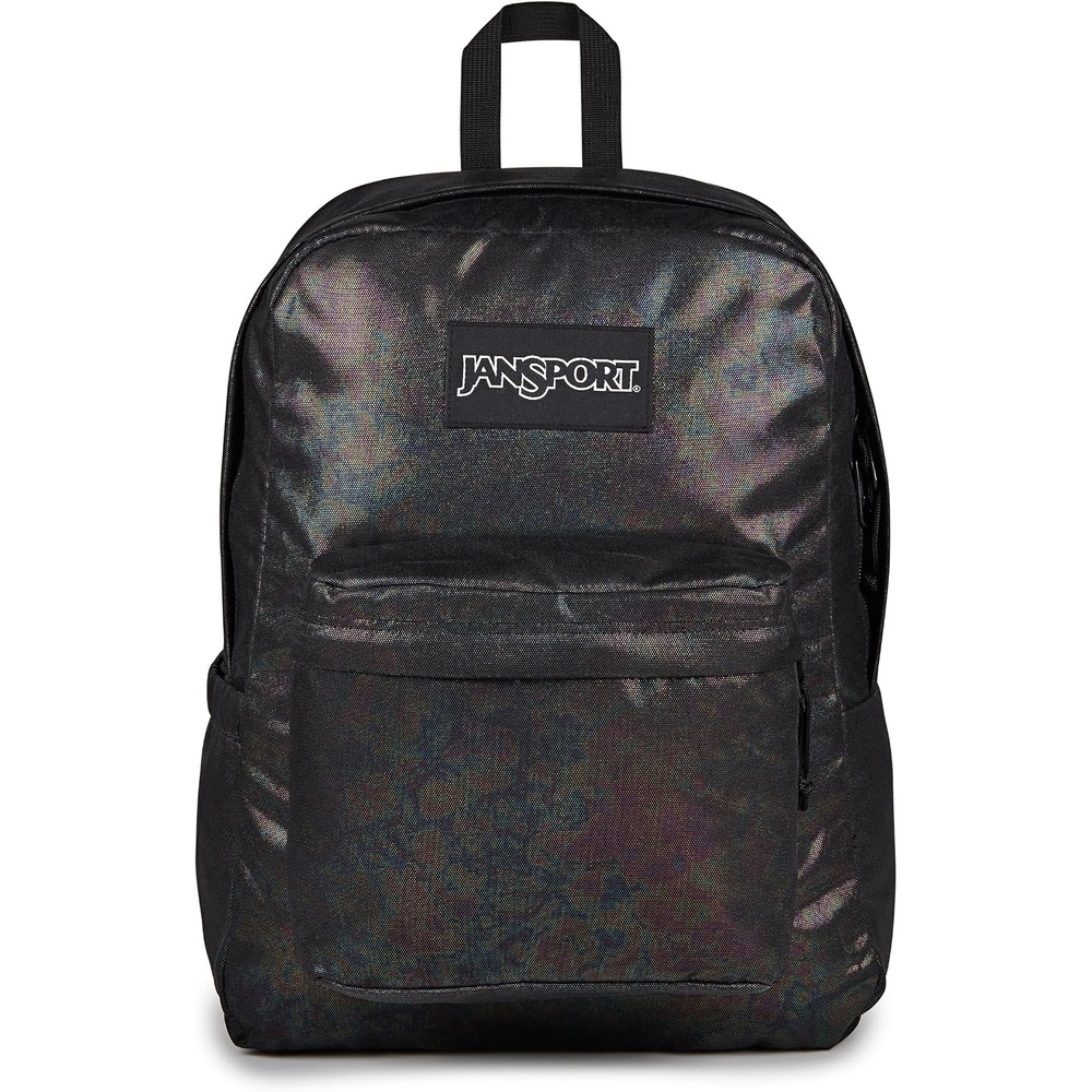 image:imageJanSport SuperBreak Plus Backpack with Padded 15inch Laptop Sleeve and Integrated Bottle Pocket Spacious and Durable Daypack for Work and Travel Butterfly BaddieOil Slick Black