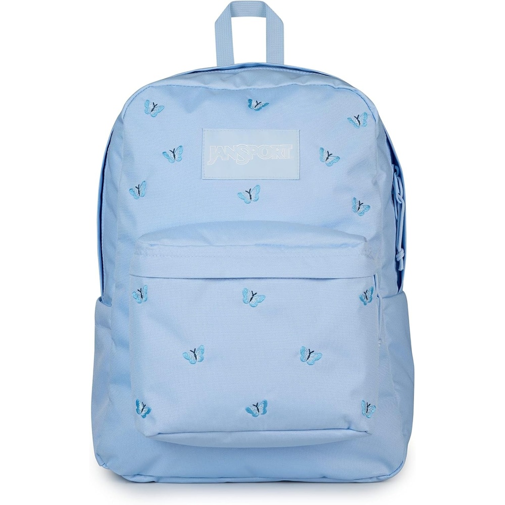 image:imageJanSport SuperBreak Plus Backpack with Padded 15inch Laptop Sleeve and Integrated Bottle Pocket Spacious and Durable Daypack for Work and Travel Butterfly BaddieTiny Butterflies HydrangeaMd Bl