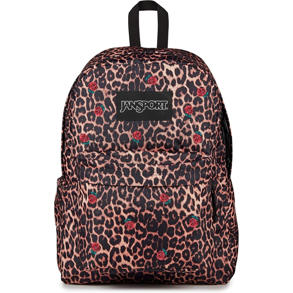 image:imageJanSport SuperBreak Plus Backpack with Padded 15inch Laptop Sleeve and Integrated Bottle Pocket Spacious and Durable Daypack for Work and Travel Butterfly BaddieLeopard Rose BrownBlackRedGreen