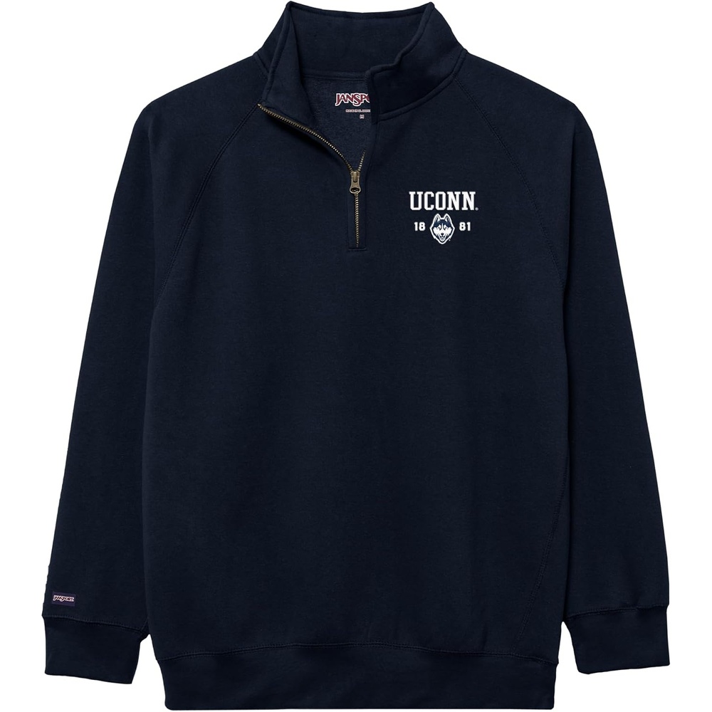 image:imageJanSport Unisex Adult NCAA Officially Licensed Rival Long Sleeve StandUp Collar Quarter Zip SweatshirtConnecticut Huskies