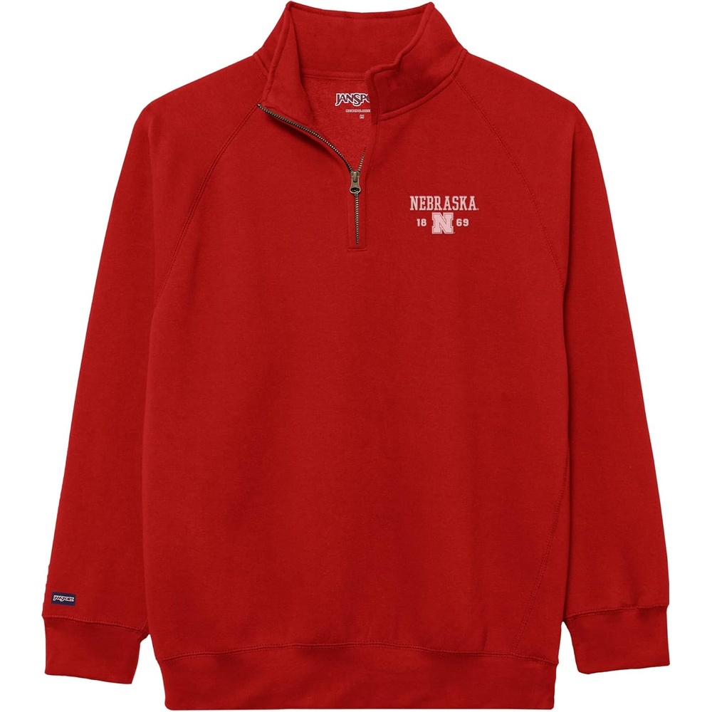 image:imageJanSport Unisex Adult NCAA Officially Licensed Rival Long Sleeve StandUp Collar Quarter Zip SweatshirtNebraska Cornhuskers