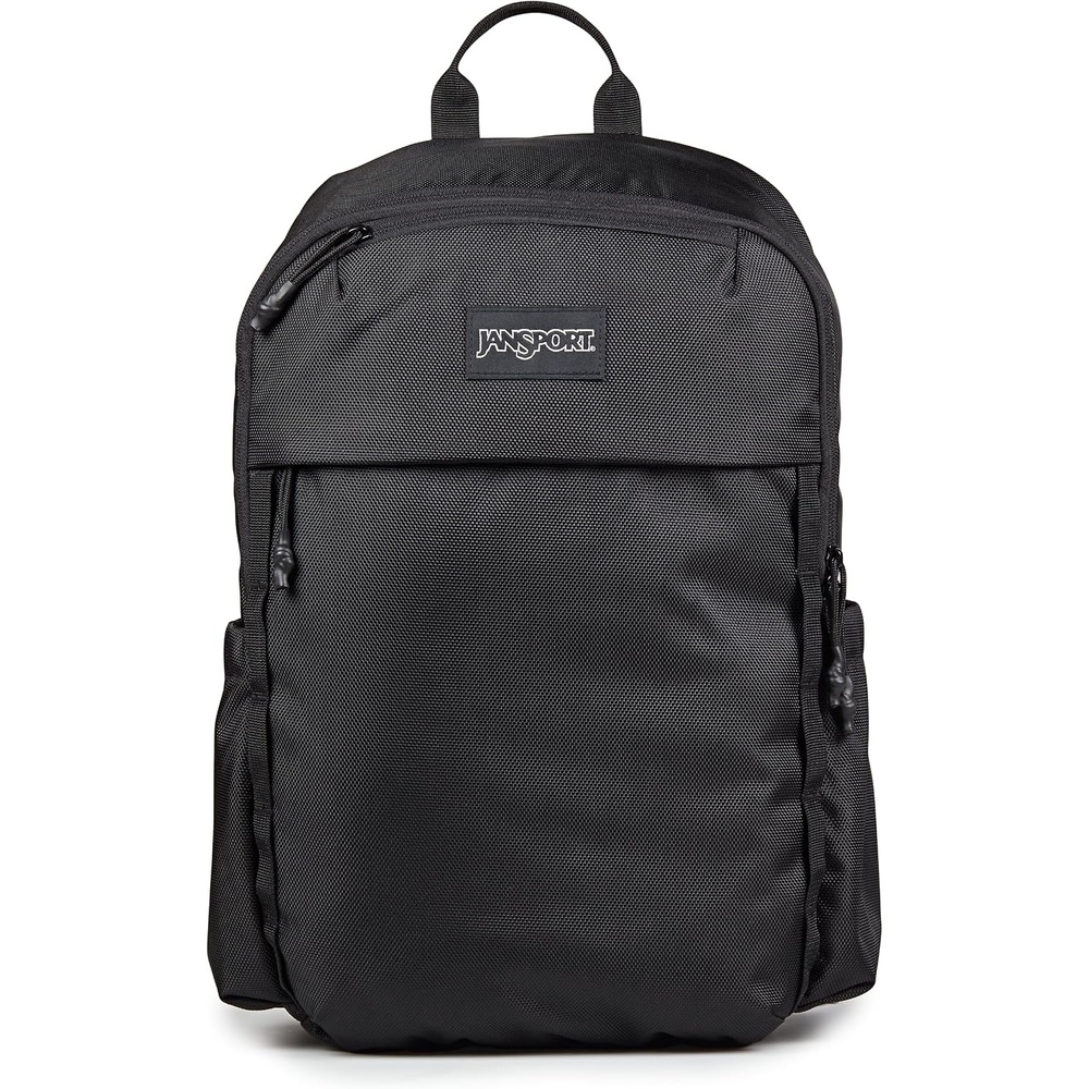 image:imageJanSport Venture Daypack Travel Pack With Large Main Compartment Padded Laptop Sleeve Dual Water Bottle Pockets and Attachment Buckles BlackBlack