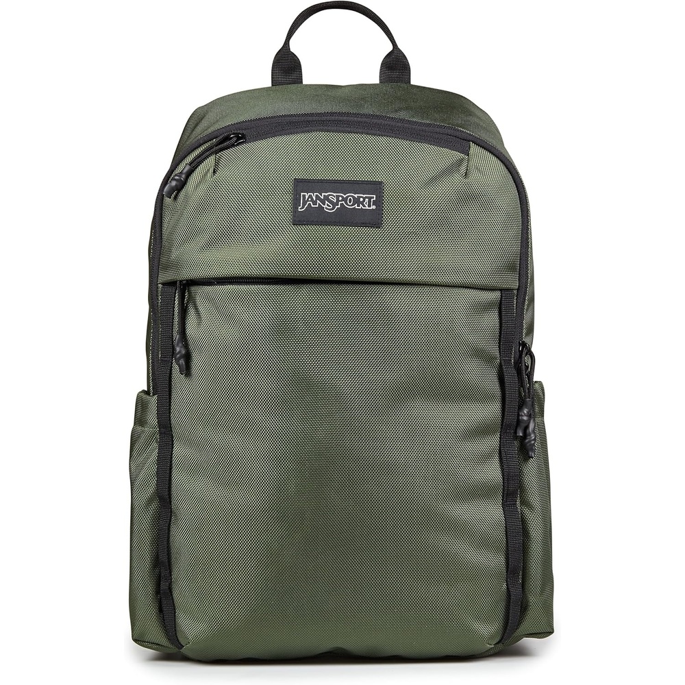 image:imageJanSport Venture Daypack Travel Pack With Large Main Compartment Padded Laptop Sleeve Dual Water Bottle Pockets and Attachment Buckles BlackCargo Green