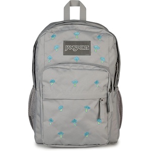 JanSport Big Plans Fx, Embroidered Bows(Embroidered Shrooms Md Grey/E Azul/Bratty)
