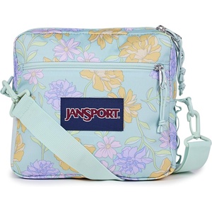 JanSport Central Adaptive Accessory Bag – Wheelchair & Walker Compatible, Versatile Carry Options, Tuck-Away Adjustable Loops, SaniStash Pocket for Easy Access, Black(Faded Floral Fresh Mint)