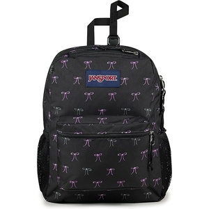 JanSport Central Adaptive Backpack – Wheelchair & Walker Compatible, Tuck-Away Shoulder Straps, Adjustable Backrest Loops & Anchor Straps, Iconic Design, Black(Bad Bows)