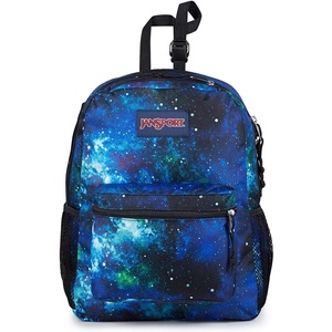 JanSport Central Adaptive Backpack – Wheelchair & Walker Compatible, Tuck-Away Shoulder Straps, Adjustable Backrest Loops & Anchor Straps, Iconic Design, Black(Cyberspace Galaxy)