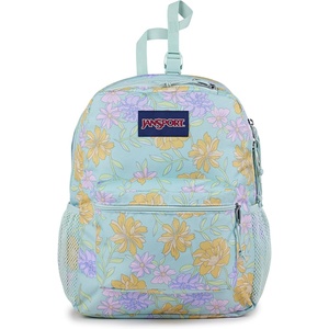 JanSport Central Adaptive Backpack – Wheelchair & Walker Compatible, Tuck-Away Shoulder Straps, Adjustable Backrest Loops & Anchor Straps, Iconic Design, Black(Faded Floral Fresh Mint)
