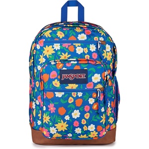 JanSport Cool Backpack with 15-inch Laptop Sleeve, Large Computer Bag Rucksack with 2 Compartments, Ergonomic Straps, Faded Sage(Flower Market)