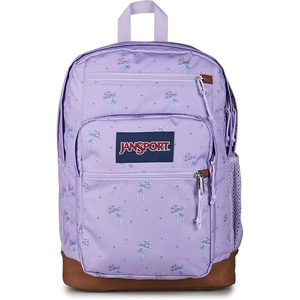 JanSport Cool Backpack with 15-inch Laptop Sleeve, Large Computer Bag Rucksack with 2 Compartments, Ergonomic Straps, Faded Sage(Pastel Petals Lilac/Blue/Pink/Green)