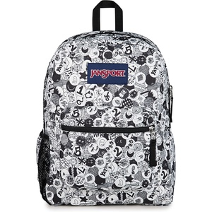 JanSport Cross Town Backpack 17″ x 12.5″ x 6″ – Simple Bag for Everyone with 1 Main Compartment, Front Utility Pocket – Premium Class Accessories – Black(Doodle Dots Black/White/Grey)