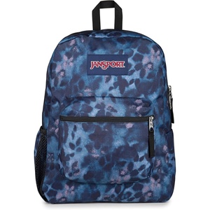 JanSport Cross Town Backpack 17″ x 12.5″ x 6″ – Simple Bag for Everyone with 1 Main Compartment, Front Utility Pocket – Premium Class Accessories – Black(Ghostly Florals Navy/Purple/Pink)