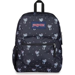 JanSport Cross Town Backpack 17″ x 12.5″ x 6″ – Simple Bag for Everyone with 1 Main Compartment, Front Utility Pocket – Premium Class Accessories – Black(Pastel Petals Black/Blue/Pink/Green)