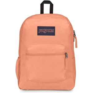 JanSport Cross Town Backpack 17″ x 12.5″ x 6″ – Simple Bag for Everyone with 1 Main Compartment, Front Utility Pocket – Premium Class Accessories – Black(Peach Neon)