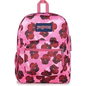 JanSport Cross Town Backpack 17″ x 12.5″ x 6″ – Simple Bag for Everyone with 1 Main Compartment, Front Utility Pocket – Premium Class Accessories – Black(Pop Art Pansies Digital Fuchsia/Multi)