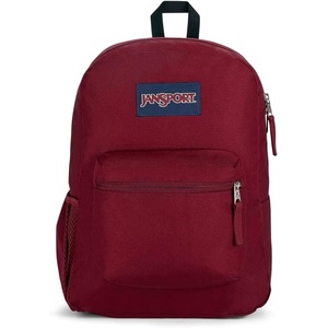 JanSport Cross Town Backpack 17″ x 12.5″ x 6″ – Simple Bag for Everyone with 1 Main Compartment, Front Utility Pocket – Premium Class Accessories – Black(Russet Red)