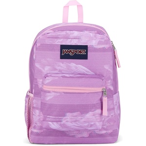 JanSport Cross Town Backpack 17″ x 12.5″ x 6″ – Simple Bag for Everyone with 1 Main Compartment, Front Utility Pocket – Premium Class Accessories – Black(Static Rose)