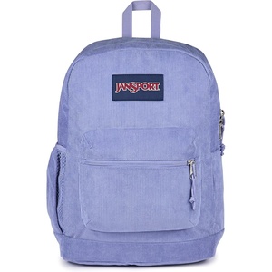 JanSport Cross Town Plus Remix Backpack – Padded Back Panel, Laptop Sleeve, and Front Pocket Organizer – Lavender Ash Corduroy(Lavender Ash Corduroy)