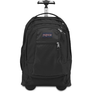 JanSport Driver 8 Rolling Backpack – Wheeled Travel Bag with 15-Inch Laptop Sleeve, One Size, Navy(Black)