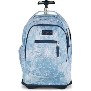 JanSport Driver 8 Rolling Backpack – Wheeled Travel Bag with 15-Inch Laptop Sleeve, One Size, Navy(Lucky Bandanna)
