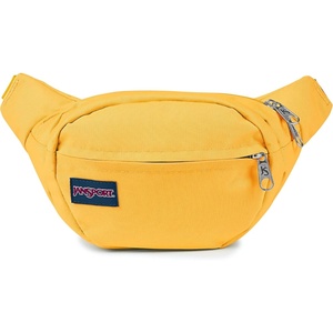 JanSport Fifth Avenue Fanny Pack Crossbody Bags for Women, Men – Stylish, Durable Waist Bag with Adjustable Belt, Main Zippered Pocket, Quick Stash Pocket – Travel Essentials – Black(Orange Soda)