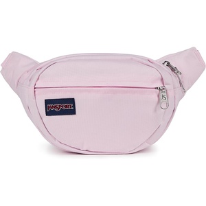 JanSport Fifth Avenue Fanny Pack Crossbody Bags for Women, Men – Stylish, Durable Waist Bag with Adjustable Belt, Main Zippered Pocket, Quick Stash Pocket – Travel Essentials – Black(Pink Ice)
