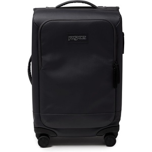 JanSport Good Latitude Carry On Spinner Suitcase – 42L Water Resistant Travel Luggage with 16 Inch Laptop Sleeve – Durable Lightweight Rolling Hardside Softside Carry-on Bag, Elemental Blue(Smokey Grit)