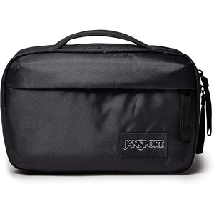 JanSport Good Latitude Hanging Toiletry Bag for Travel – Accordion Cosmetic Case with Waterproof Toothbrush Pocket – Hygiene Organizer 6L, Smokey Grit(Smokey Grit)