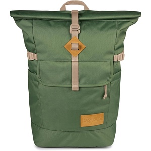 JanSport Hatchet Rolltop Backpack – 17-inch Padded Laptop Sleeve, Spacious Main Compartment, Dual Water Bottle Pockets, Black(Cargo Green)