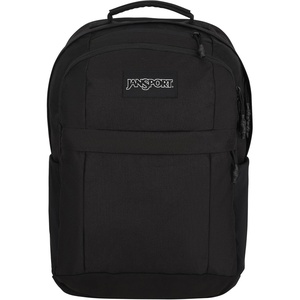 JanSport Landings Pack – Large Backpack with Soft Back Panel, Dual Water Bottle Pockets, 15-Inch Padded Laptop Compartment, White(Black)