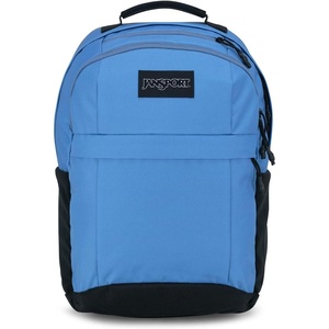 JanSport Landings Pack – Large Backpack with Soft Back Panel, Dual Water Bottle Pockets, 15-Inch Padded Laptop Compartment, White(Elemental Blue)