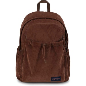 JanSport Lounge Pack FX – Large Main Compartment, Dual Water Bottle Pockets, Front Drawcord Pocket, Padded Laptop Sleeve, Black Denim(Basic Brown)