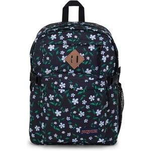 JanSport Main Campus Backpack – Travel or Work Backpack with 15-Inch Laptop Sleeve and Dual Water Bottle Pockets, Surreal Swirlies(Garden Floral)
