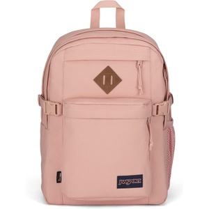JanSport Main Campus FX Backpack – Travel or Work Bag w 15-Inch Laptop Pack with Leather Trim, Lavender Ash(Misty Rose)