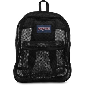 JanSport Mesh Pack – See Through Backpack Ideal for Class, Work, Travel, or Beach Outings, Navy(Black)