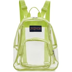 JanSport Mini Pack – Lightweight 10L Backpack with Adjustable Straps and Front Zipper Pocket – Perfect for Travel, Concerts, & Everyday Use, Clear(Citron Lime)